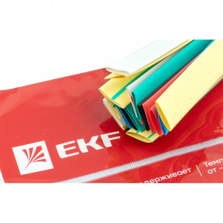 Термоусаживаемая трубка ТУТ нг 8/4 набор:7 цветов по 3шт. 100мм. EKF PROxima tut-n-8