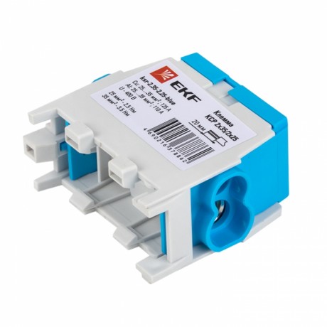 Клемма распределительная КСР с двойным винтом 2x35/2x25 синяя EKF PROxima ksr-2.35-2.25-blue