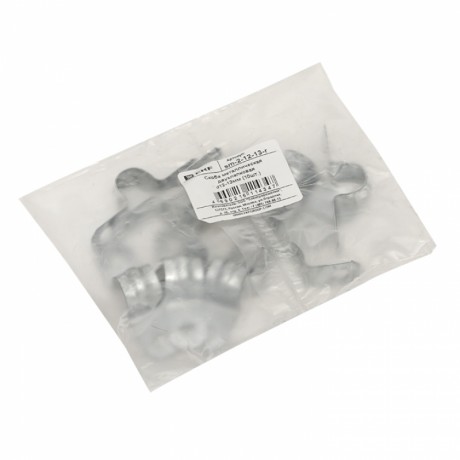 Скоба металлическая двухлапковая d12-13 мм (10 шт) EKF PROxima sm-2-12-13-r
