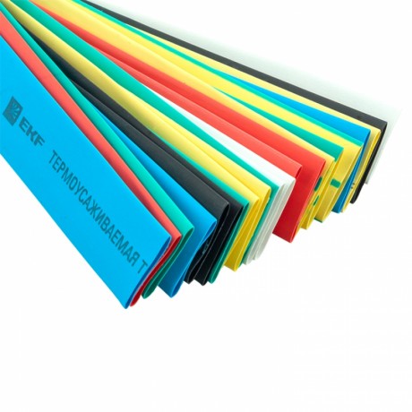 Термоусаживаемая трубка ТУТ нг 12/6 набор:7 цветов по 3шт. 100мм. EKF PROxima tut-n-12