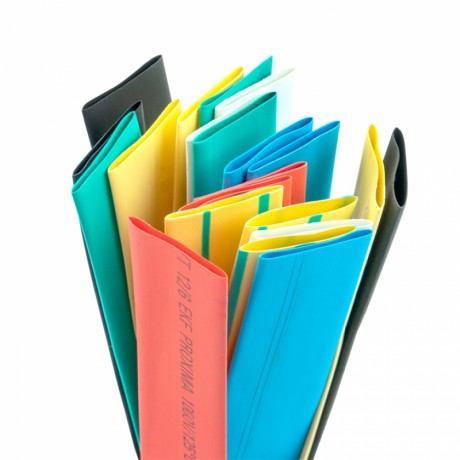 Термоусаживаемая трубка ТУТ нг 12/6 набор:7 цветов по 3шт. 100мм. EKF PROxima tut-n-12