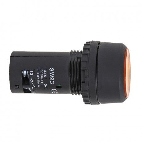 Кнопка SW2C-10D с подсветкой желтая NO EKF PROxima sw2c-md-y