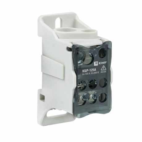 Блок распределительный КБР на DIN-рейку и монтажную панель 125A EKF PROxima plc-kbr125