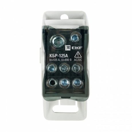 Блок распределительный КБР на DIN-рейку и монтажную панель 125A EKF PROxima plc-kbr125