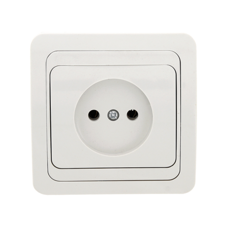 Лондон Розетка 1-местная без заземления 10А белая EKF PROxima EER10-022-10