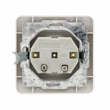 Лондон Розетка 1-местная без заземления 10А белая EKF PROxima EER10-022-10