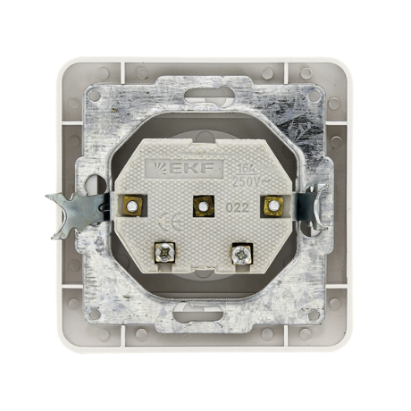 Лондон Розетка 1-местная без заземления 10А белая EKF PROxima EER10-022-10