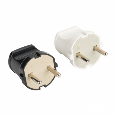 Вилка прямая б/з бел. 6А 250В EKF PROxima AVP6-10