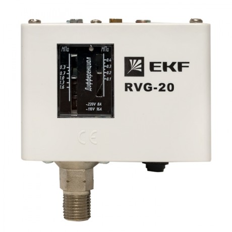 Реле избыточного давления EKF RVG-20-1,6 (1,6 МПа) RVG-20-1,6