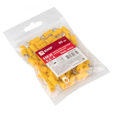 Наконечник кольцевой изолированный НКИ 6.0-4 (50шт.) EKF PROxima nki-5.5-4n