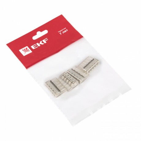 Клемма СМК 2273-245 (с пастой) 5 отверстий 0,5-2.5мм2 (4шт.) EKF PROxima plc-smk-2273-245r