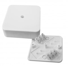 Коробка разветвительная КМР-030-030кг наружная (75х75х26) белая с клеммником EKF PROxima plc-kmr-030-030kg