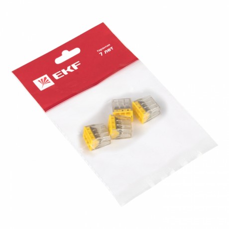 Клемма СМК 2273-246 (с пастой) 6 отверстий 0,5-2.5мм2 (4шт.) EKF PROxima plc-smk-2273-246r