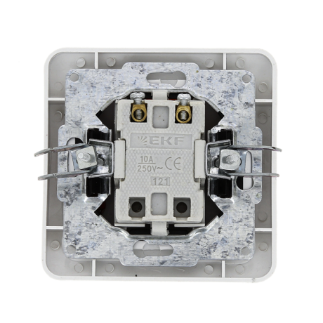 Лондон Выключатель 1-клавишный с индикатором 10А белый EKF PROxima EEV10-121-10