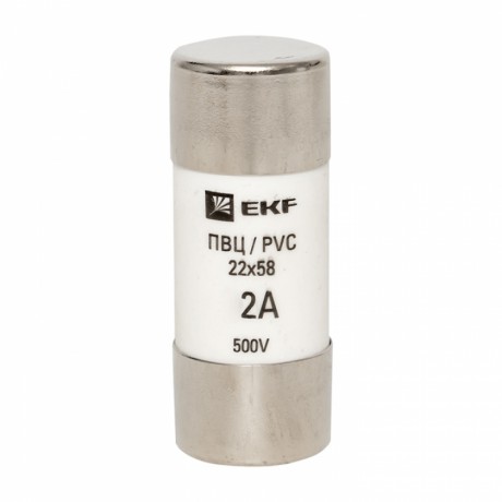 Плавкая вставка цилиндрическая ПВЦ (22х58) 2А EKF PROxima pvc-22x58-2