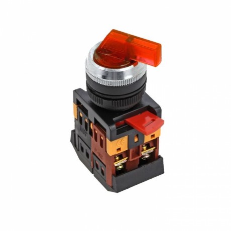 Переключатель ANLC-22 3P красный с подсветкой 220В NO+NC EKF PROxima psw-anlc-3p-r-220