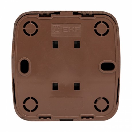 Розетка TV 1-местная ОП Минск 75Ом 5-862МГц тёмное дерево EKF EGA00-027-40