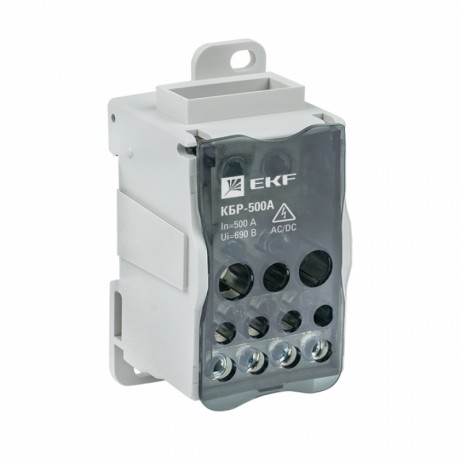 Блок распределительный КБР на DIN-рейку и монтажную панель 500A EKF PROxima plc-kbr500