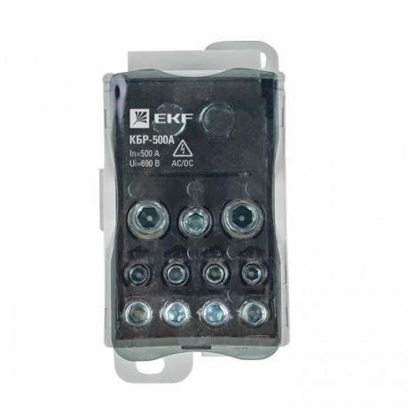 Блок распределительный КБР на DIN-рейку и монтажную панель 500A EKF PROxima plc-kbr500