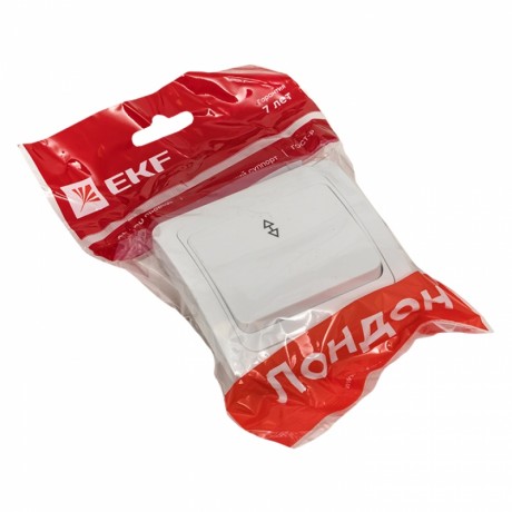 Лондон Выключатель проходной 1-клавишный 10А белый EKF PROxima EEV10-025-10