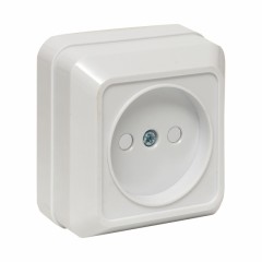 Розетка 1-мест. 10А б/з бел. с защ. штор. Рим EKF PROxima ENR10-022-100