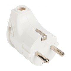 Вилка угловая с/з бел. 16А 250В EKF PROxima AVY16-10