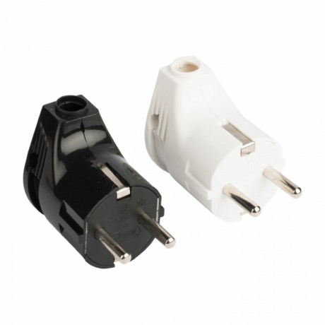 Вилка угловая с/з бел. 16А 250В EKF PROxima AVY16-10