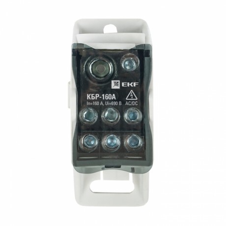 Блок распределительный КБР на DIN-рейку и монтажную панель 160A EKF PROxima plc-kbr160
