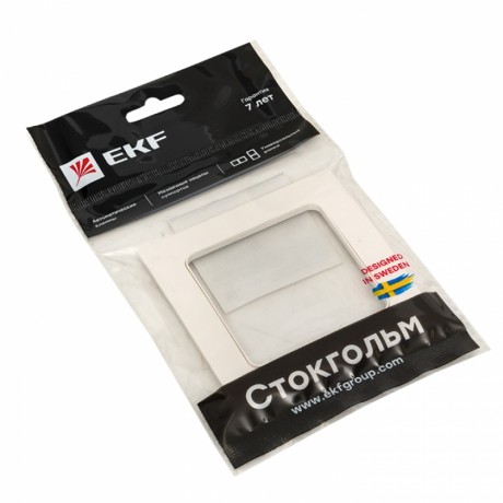 Стокгольм Рамка 1-местная белая EKF PROxima EXM-G-302-10