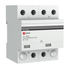 Устройство защиты от импульсных перенапряжений Тип 1 Iimp 25kA (10/350?s) 2P EKF spd-t1-25-2p