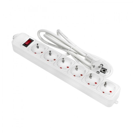 Сетевой фильтр 6*1,8м 16А/3,2кВт с выкл. c/з ПВС 3х1,0 Блокбастер XL EKF PROxima UFA16-310-6-018