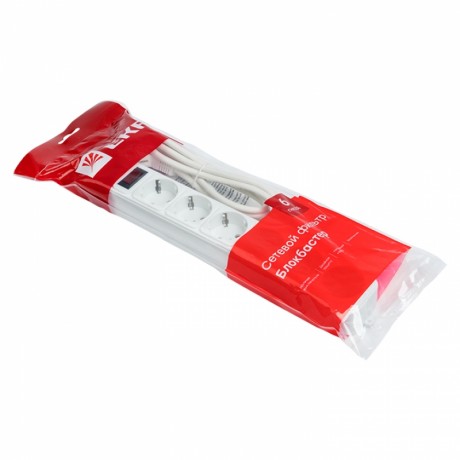 Сетевой фильтр 6*1,8м 16А/3,2кВт с выкл. c/з ПВС 3х1,0 Блокбастер XL EKF PROxima UFA16-310-6-018