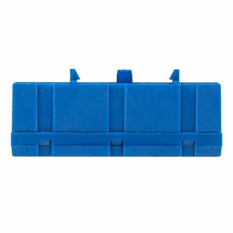 Шина 0 N (6х9мм) 10 отверстий латунь синий изолированный корпус на DIN-рейку EKF PROxima sn0-63-10-ib