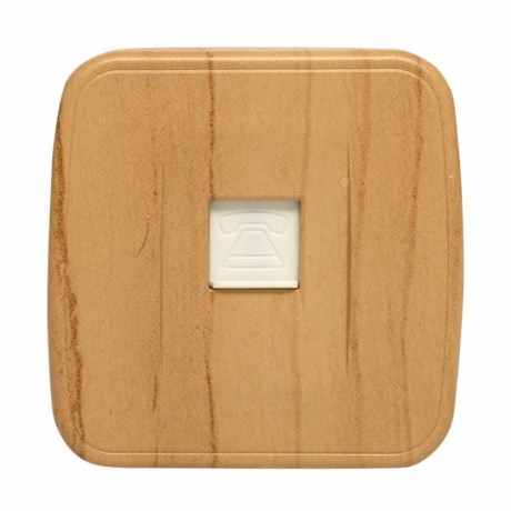 Розетка Phone 1-местная ОП Минск светлое дерево EKF EGT01-034-30