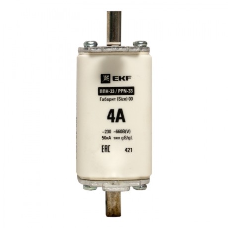 Плавкая вставка ППН-33 160/ 4А габарит 00 EKF PROxima fus-33/160/4