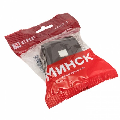 Розетка RJ-45 1-местная ОП Минск, 1А, 120В, тёмное дерево EKF EGK01-035-40