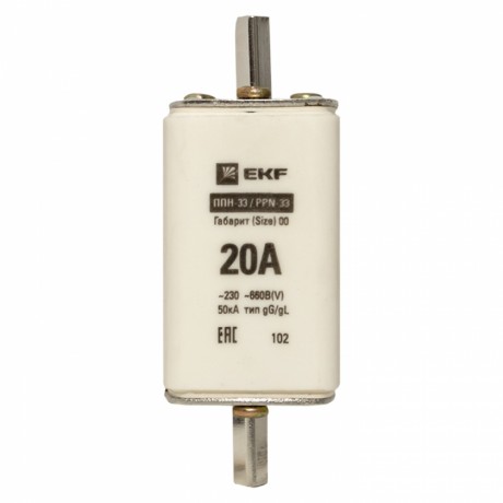 Плавкая вставка ППН-33 160/ 20А габарит 00 EKF PROxima fus-33/160/20