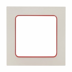 Стокгольм Рамка 1-местная белая с линией цвета красный EKF PROxima EXM-G-304-20