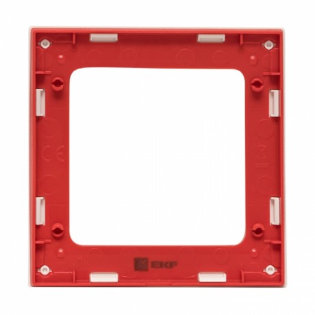 Стокгольм Рамка 1-местная белая с линией цвета красный EKF PROxima EXM-G-304-20