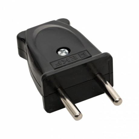 Вилка плоская б/3 черная 10А 250 В EKF Proxima EKF AVP10-30-rpl