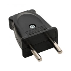 Вилка плоская б/3 черная 10А 250 В EKF Proxima EKF AVP10-30-rpl