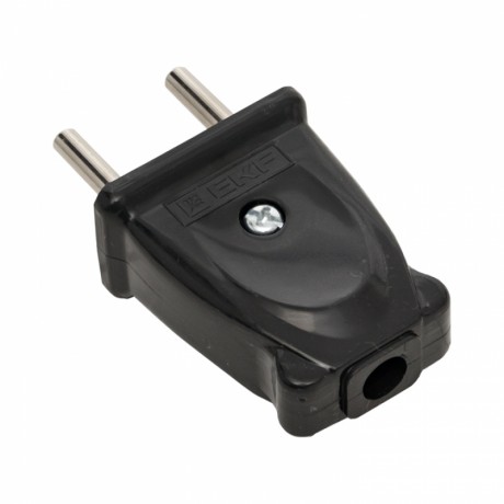 Вилка плоская б/3 черная 10А 250 В EKF Proxima EKF AVP10-30-rpl