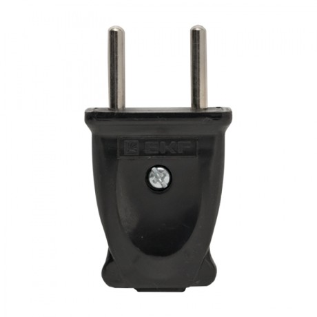 Вилка плоская б/3 черная 10А 250 В EKF Proxima EKF AVP10-30-rpl