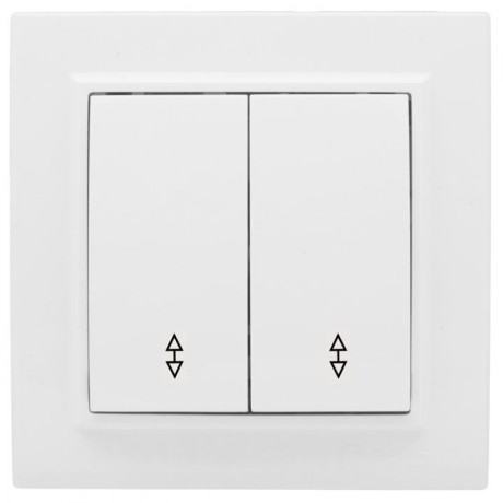 Выключатель 2-кл. СП проходной 10А белый Минск EKF Basic ERV10-027-10