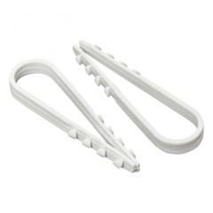 Дюбель-хомут для круглого кабеля (11-18мм) белый (100шт.) EKF PROxima plc-ncc-11x18w