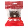 Розетка Phone 1-местная ОП Минск тёмное дерево EKF EGT01-034-40