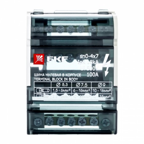 Шина нулевая в корпусе (4х7) EKF PROxima sn0-4x7