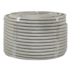 Труба гофр. ПВХ с протяжкой d16 мм (100 м) серая EKF-Plast tg-z-16