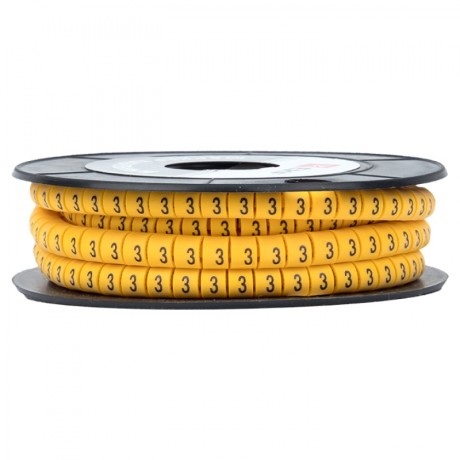 Маркер кабельный 4,0 мм2 3 (500 шт.) (ЕС-2) EKF PROxima plc-KM-4-3