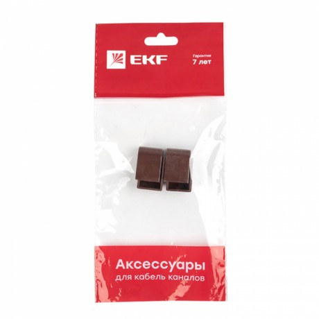 Заглушка (15х10) (4 шт) темное дерево EKF-Plast ecd-15-10x4